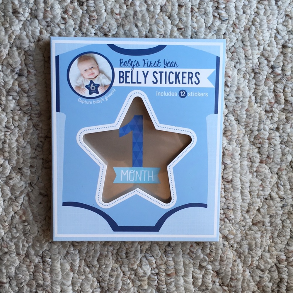 Baby boy’s monthly belly stickers